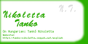 nikoletta tanko business card